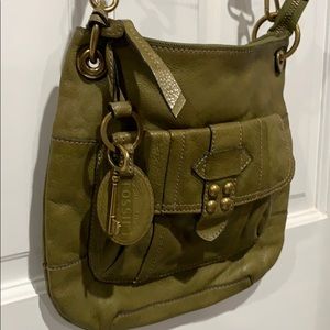 Fossil Leather Green Crossbody bag